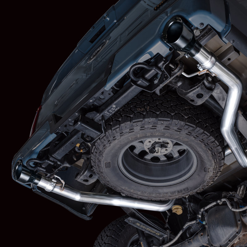 AWE Tuning 2021+ Ford F-150 Tremor (w/ Bumper Cutouts) 0FG Resonated Catback - Diamond Black Tips - 3015-33402