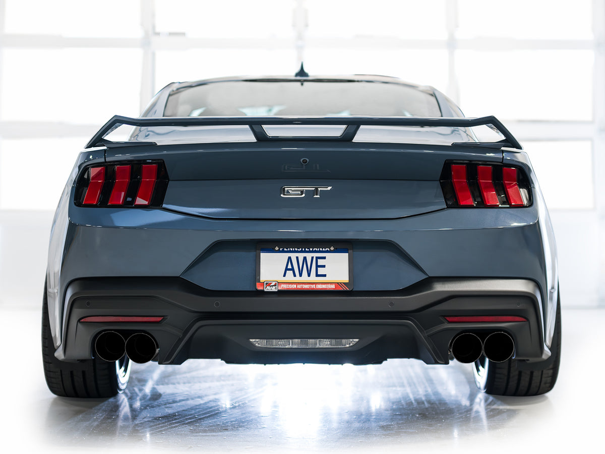 AWE 2024 Ford Mustang GT Fastback S650 RWD SwitchPath Catback Exhaust w/ Quad Diamond Black Tips - 3025-43650