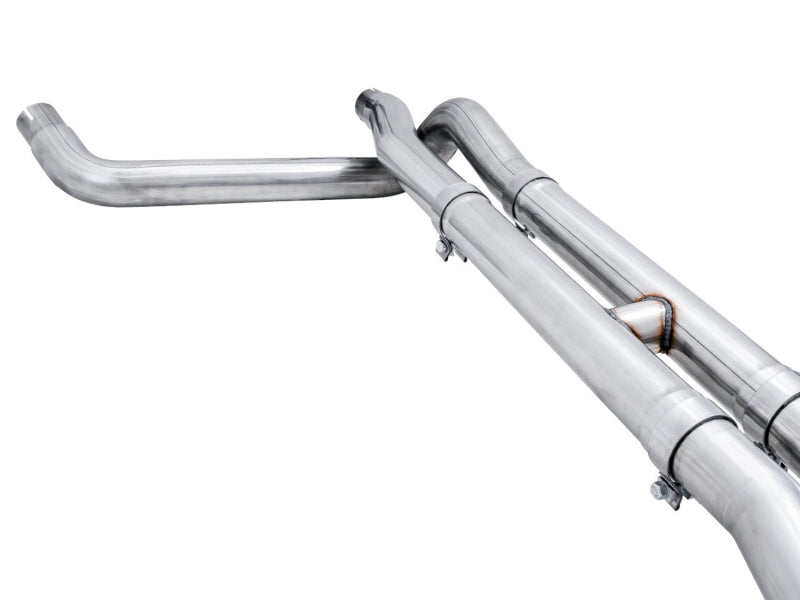 AWE Tuning 22-23 GMC Sierra 1500 AT4X 6.2L 0FG Catback Split Dual (Flat Bumper) - Chrome Silver Tips - 3015-42284