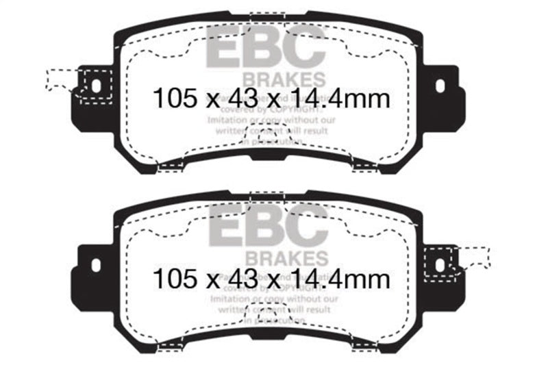 EBC 12+ Mazda CX-5 2 Ultimax2 Rear Brake Pads - UD1624