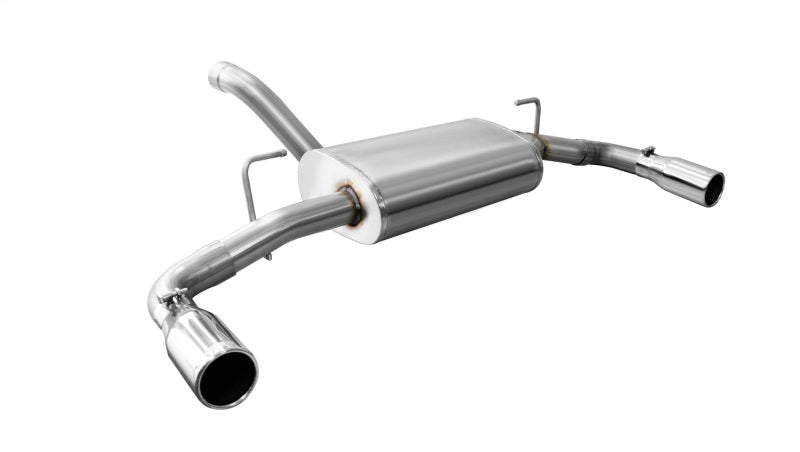 Corsa 2018-2024 Jeep Wrangler JL 2.5in Dual Rear Exit Polished Tips Touring Axle-Back Exhaust - 21016