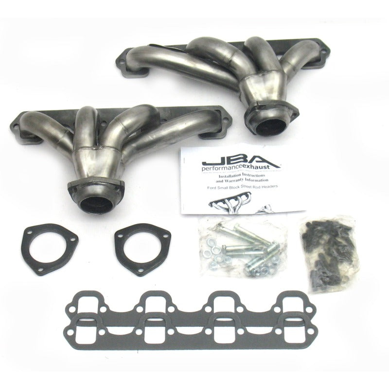 JBA Ford 260-351W SBF 1-5/8in Primary Raw 409SS Tight Tuck Header - 1615S