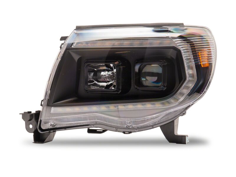 Raxiom 05-11 Toyota Tacoma Axial Series Switchback Projector Headlights- Black Housing- Clear Lens - TT23361 - side view