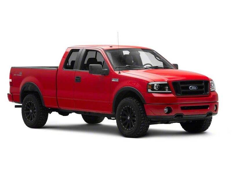 Raxiom 04-08 Ford F-150 Axial Series LED Proj Headlights/Seq LED Bar- Black- Clear Lens - T566366 - close-up view