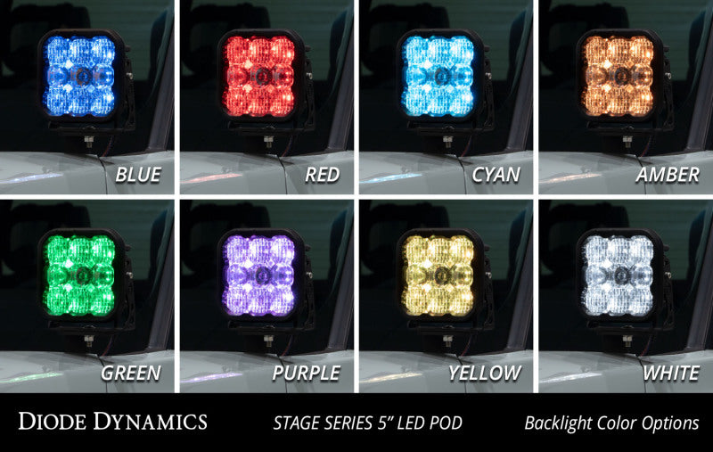 Diode Dynamics 2022 Toyota Tundra SS3 Sport Stage Series Ditch Light Kit - Yellow Combo - DD7394 for 2022-2025 Toyota Tundra 