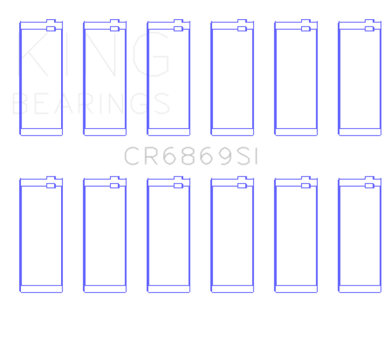 King Jeep AMC 232CI/242CI/248CI I6 (Size STD) Connecting Rod Bearing Set - CR6869SI