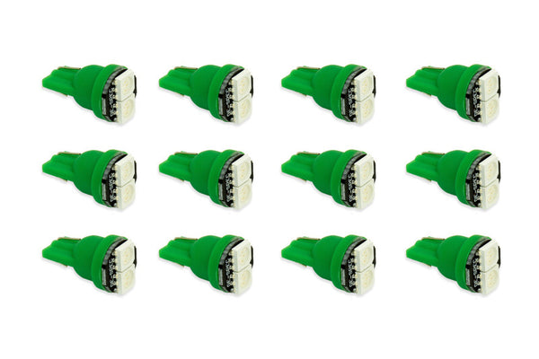 Diode Dynamics 194 LED Bulb SMD2 LED - Green Set of 12 - DD0034TW for 1980-1993 Ford Mustang - front view