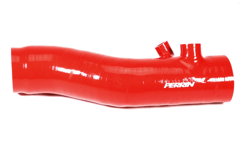 Perrin 2022+ Subaru WRX Long Type Turbo Inlet Hose  - Red - PSP-INT-427RD by Perrin Performance - installed view
