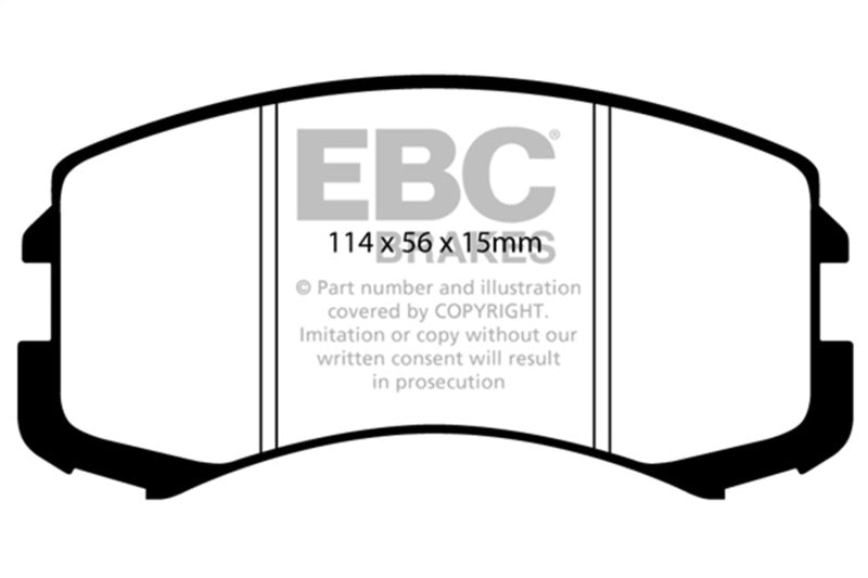 EBC 02-05 Mitsubishi Lancer 2.0 ES Ultimax2 Front Brake Pads - UD904