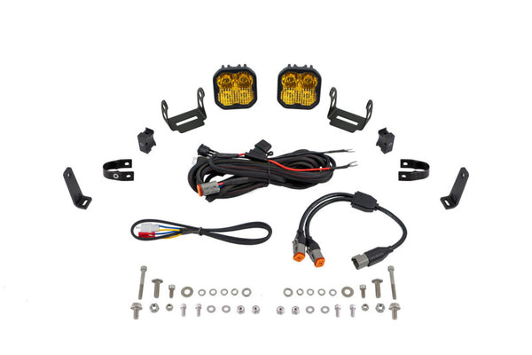 Diode Dynamics SS3 LED Bumper 1 In Roll Bar Kit Max - Yellow Combo (Pair) - DD7679 by Diode Dynamics - front view