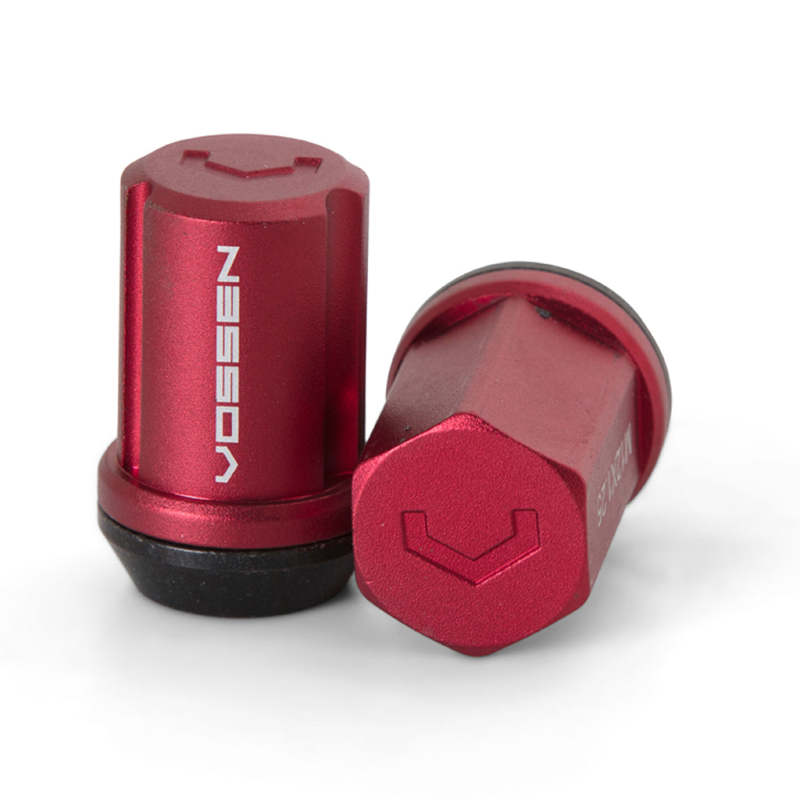 Vossen 35mm Lock Nut - 14x1.5 - 19mm Hex - Cone Seat - Red (Set of 4) - LUG-NL1450-RD