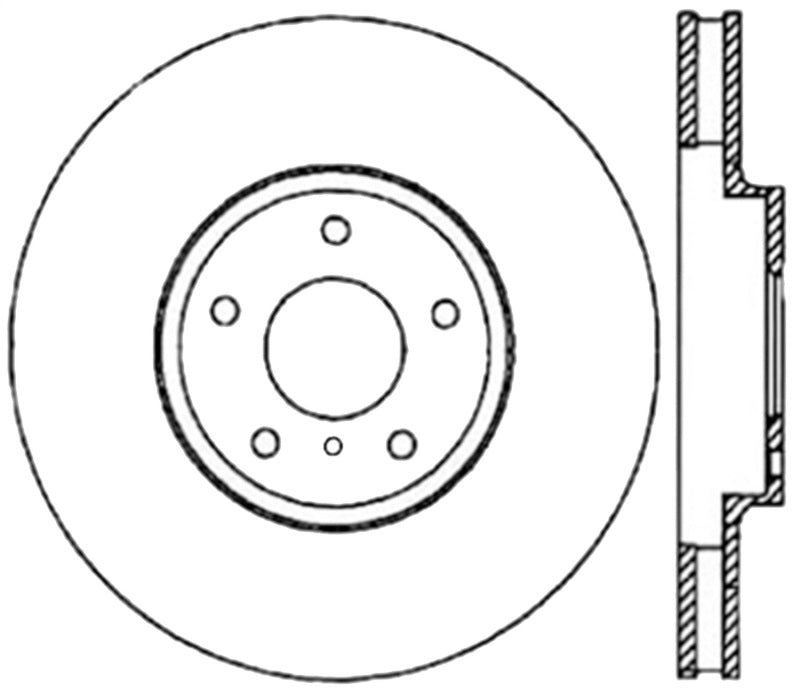 StopTech Power Slot 06-07 350Z / 05-07 G35 / 06-07 G35X SportStop CRYO Slotted Front Right Rotor - 126.42080CSR