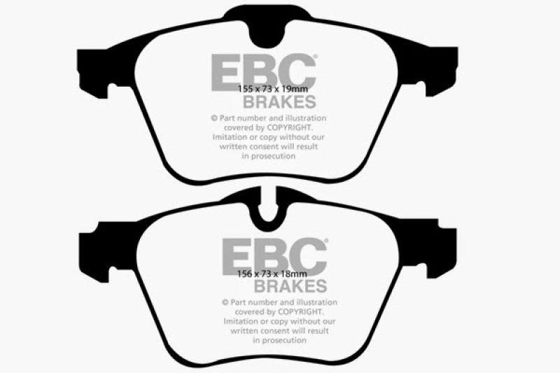 EBC 13-15 Jaguar XF 3.0 Supercharged Yellowstuff Front Brake Pads - DP41912R