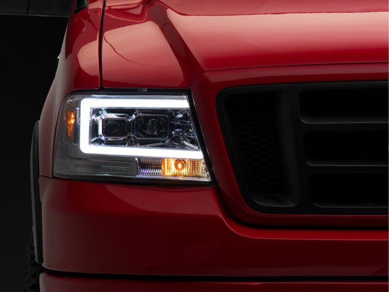 Raxiom 04-08 Ford F-150 Axial Series Projector Headlights- Chrome Housing- Clear Lens - T569353 - detail view