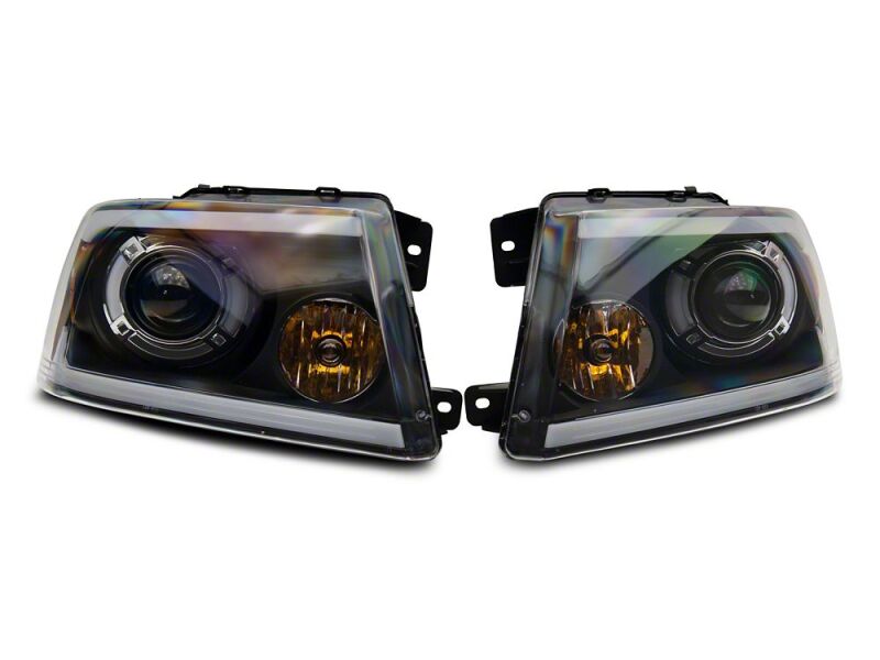 Raxiom 04-08 Ford F-150 Axial Series LED Proj Headlights/Seq LED Bar- Black- Clear Lens - T566366 - close-up view 2