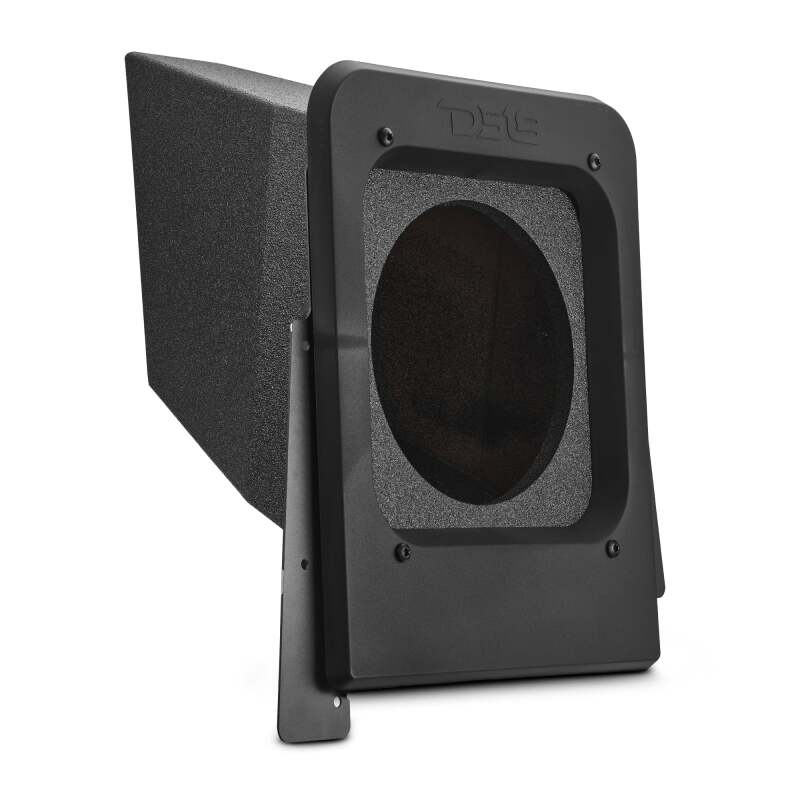 DS18 2015+ Polaris Slingshot Rear Subwoofer Enclosure Fits 10in Subwoofer- Black Bed Liner Finish - SLG-RSUB10XL - front view