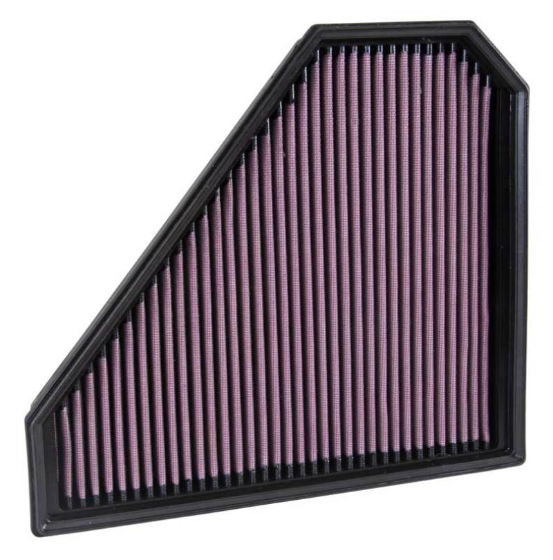 K&N Replacement Panel Air Filter for 14-15 Cadillac CTS V-Sport 3.6L V6 - 33-5028 for 2014-2019 Cadillac CTS - angle view