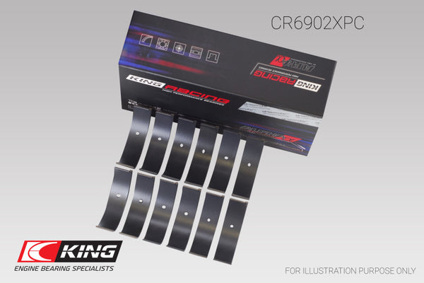King Nissan VQ35HR/VQ37VHR/VR30DTT (Size STDX) pMaxKote Rod Bearing Set - CR6902XPCSTDX