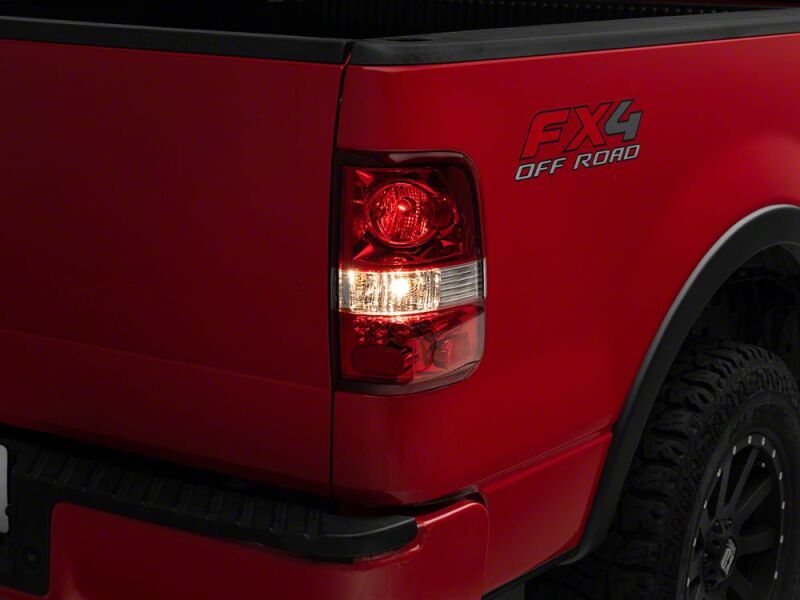 Raxiom 04-08 Ford F-150 Styleside OEM Style Tail Lights- Chrome Housing- Red Lens - T542868 - close-up view 2