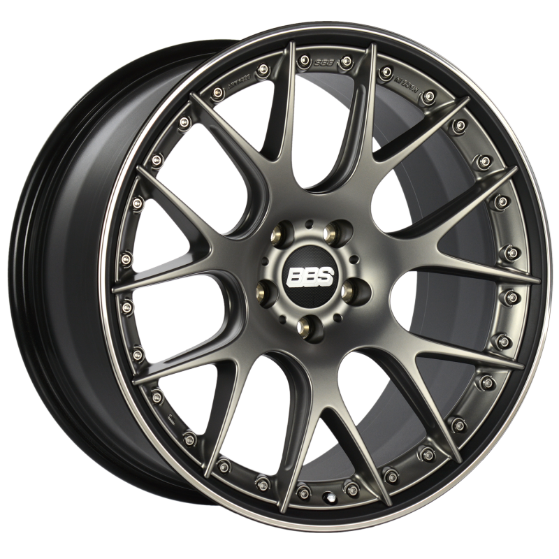 BBS CH-RII 21x10.5 5x120 ET35 Satin Platinum Center Black Lip SS Rim Prot Wheel -82mm PFS/Clip Req - CH604PBPO