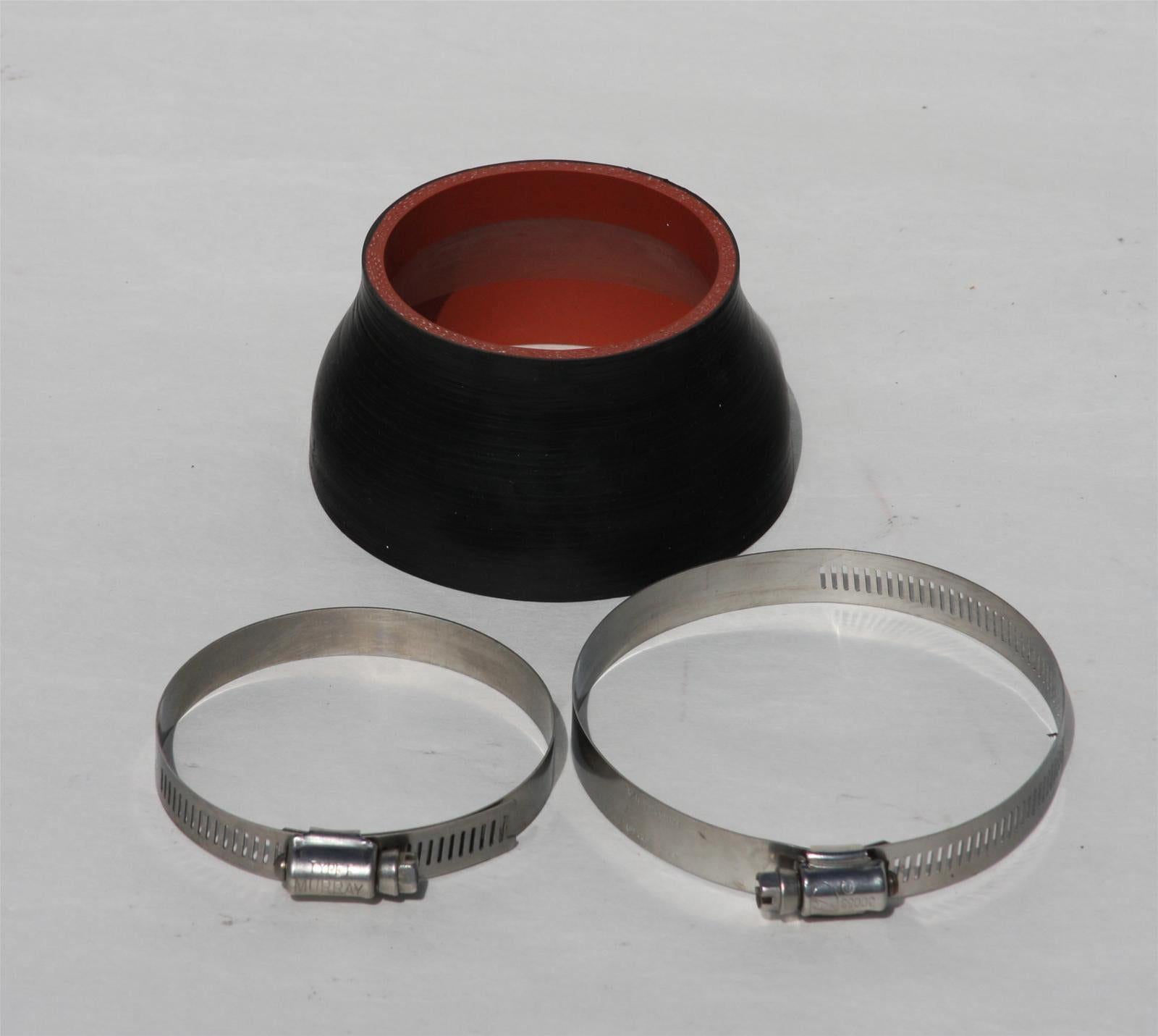 Granatelli 4in-3in Silicone Reducer Sleeve w/Clamps - 400B300X