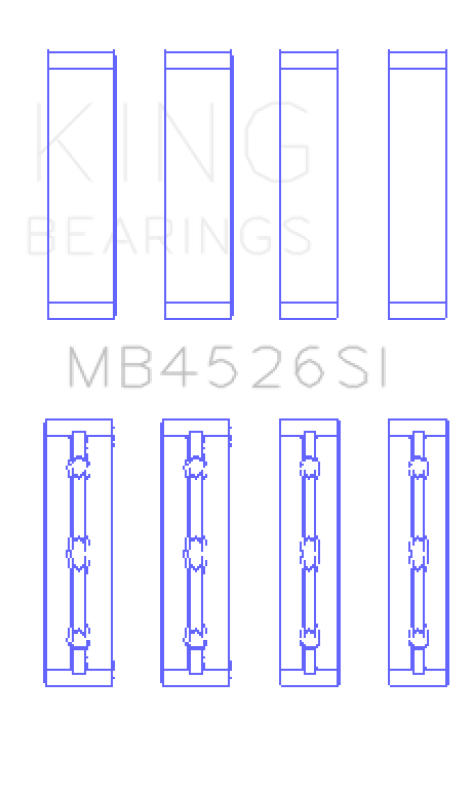 King Toyota 1GR-FE (Size STD) Crankshaft Main Bearing Set - MB4526SI