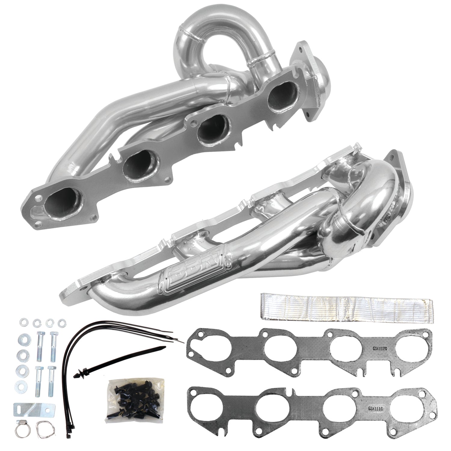 BBK 09-18 Dodge Ram 5.7L Hemi Shorty Tuned Length Exhaust Headers - 1-3/4 Silver Ceramic - 40140