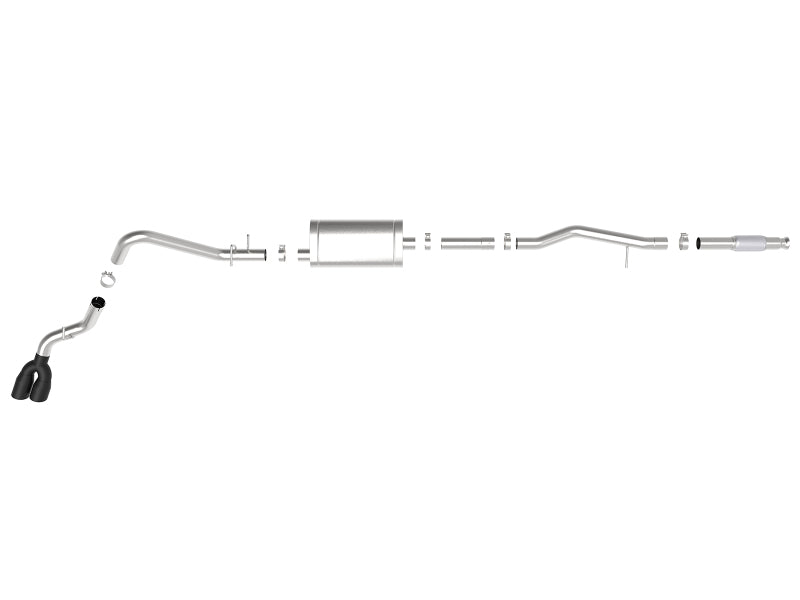 aFe Vulcan Series 3in 304SS Exhaust Cat-Back w/Blk Tip 2019 GM Silverado/Sierra 1500 V6-4.3L/V8-5.3L - 49-34106-B