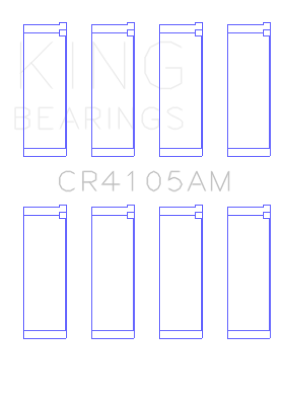 King Mazda FS-DE L4/FP L4/FS L4  DOHC 16 Valve (Size +0.75) Rod Bearing Set - CR4105AM0.75