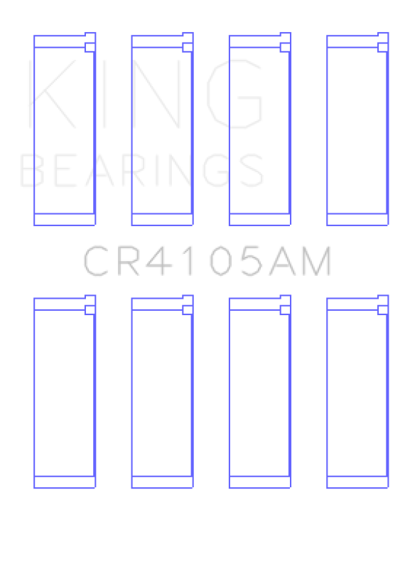 King Mazda FS-DE L4/FP L4/FS L4  DOHC 16 Valve (Size +0.25) Rod Bearing Set - CR4105AM0.25