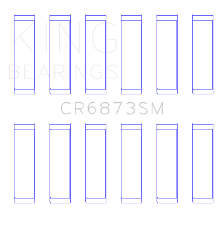 King Engine Bearings Toyota 2Gr-Fe/3Gr-Fe (Size +0.25mm) Connecting Rod Bearing Set - CR6873SM0.25