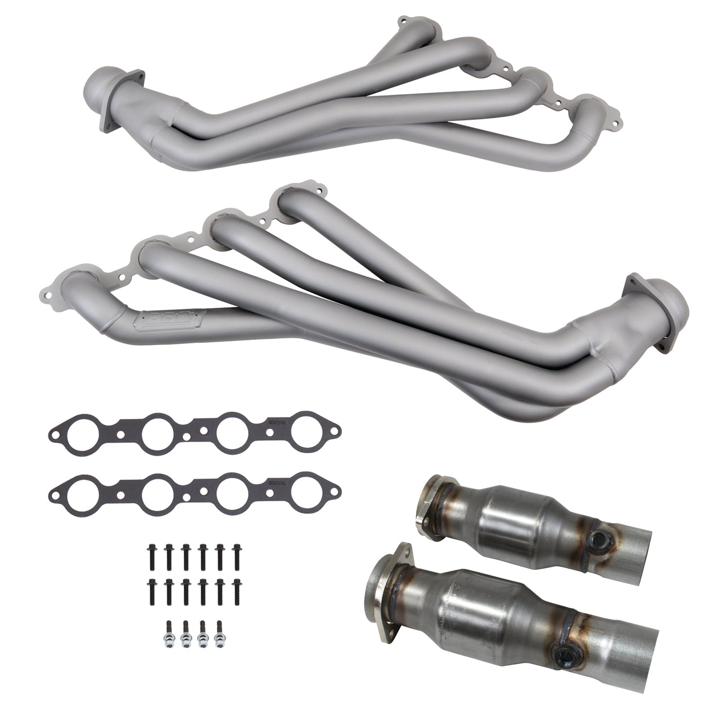 BBK 16-24 Chevy Camaro SSLT1 1-7/8 Long Tube Headers w/High Flow Catalytic Converters (Ti Ceramic) - 40443