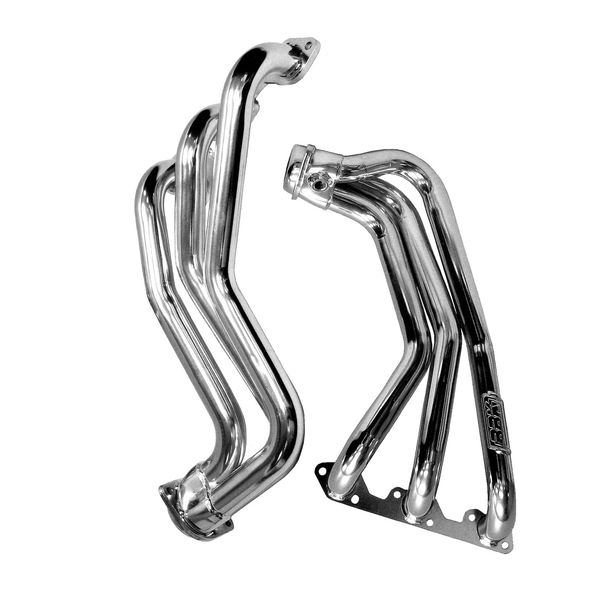 BBK 07-11 Jeep 3.8 V6 Long Tube Exhaust Headers And Y Pipe And Converters - 1-5/8 Silver Ceramic - 40500