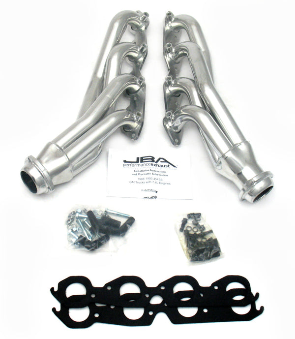 JBA 88-93 GM Truck 7.4L BBC w/A.I.R. 1-3/4in Primary Silver Ctd Cat4Ward Header - 1822S-2JS for 1988-1993 Chevrolet C3500 - f