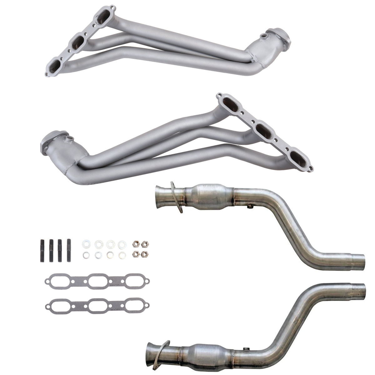 BBK 05-10 Dodge Challenger/Charger V6 1-5/8in Headers w/High Flow Catted Mid Pipe (Ti Ceramic) - 40552
