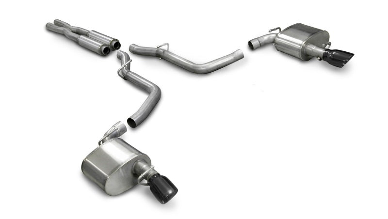 Corsa 2005-2010 Dodge Charger SRT-8 6.1L V8 Black Xtreme Cat-Back Exhaust - 14440BLK