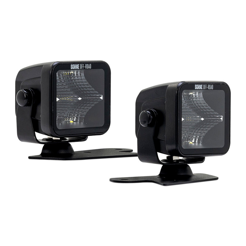 Borne Off-Road 21+ Bronco Light Pods 2pc Ditch 3x3 Spot Upfit - BNLT-BR-21-DT2SU