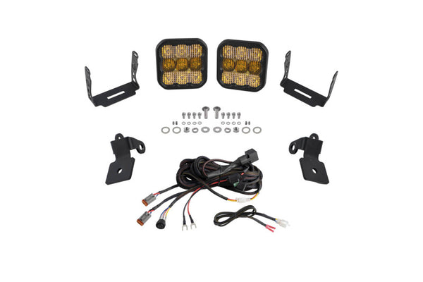 Diode Dynamics 20-Present Polaris RZR A-Pillar LED Pod Kit SS5 Sport - Yellow Combo - DD7640 for 2020-2023 Polaris RZR PRO XP