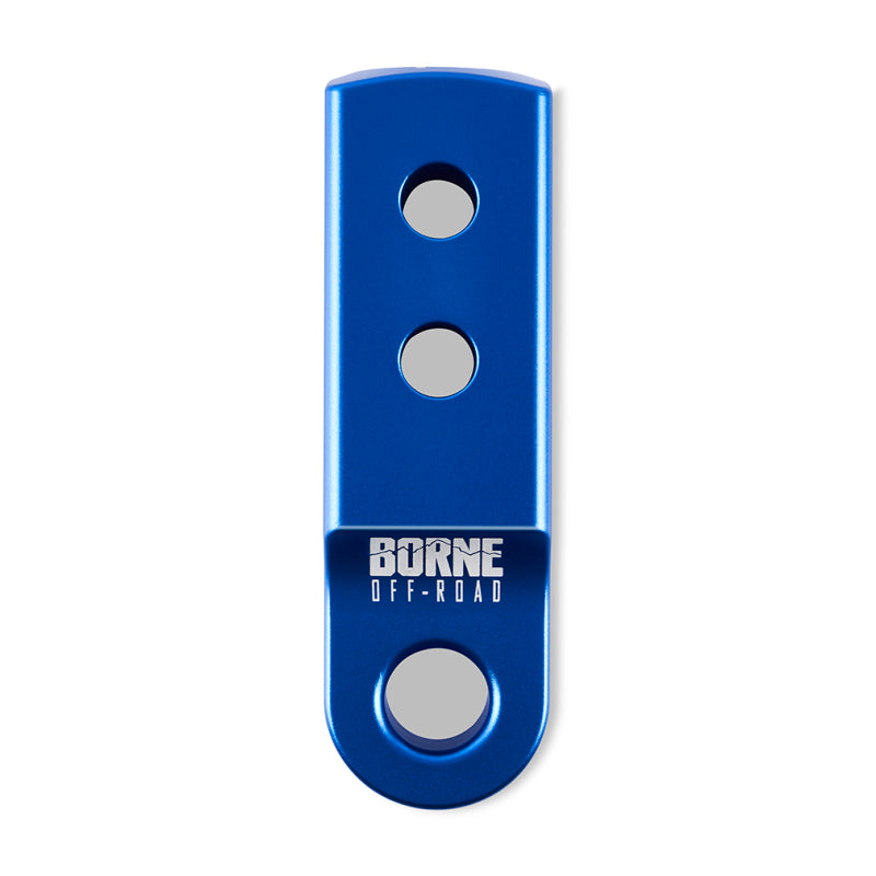 Borne Off-Road CNC Hitch Receiver Shackle 2in Blue - BNHR-2-BL by Borne Off-Road - front view