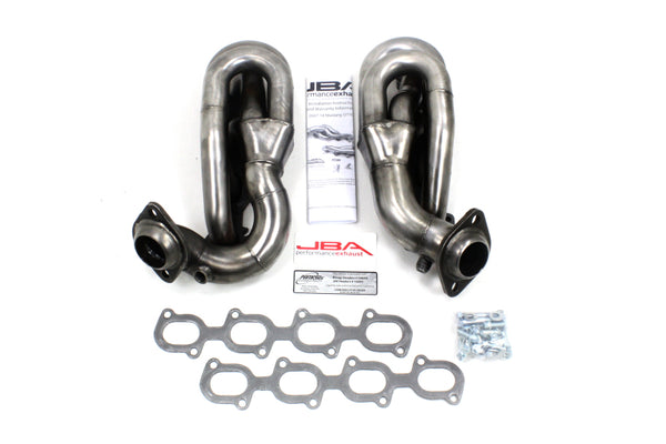 JBA 07-14 Ford GT500 5.4/5.8L 4V 1-5/8in Primary Raw 409SS Cat4Ward Header - 1695S for 2007-2014 Ford Mustang - front view