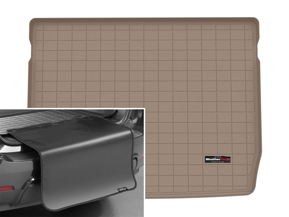 Weathertech - Cargo Liner w/Bumper Protector - Tan Behind 2nd Row Seating 18-20 Benz GLC - 411513SK