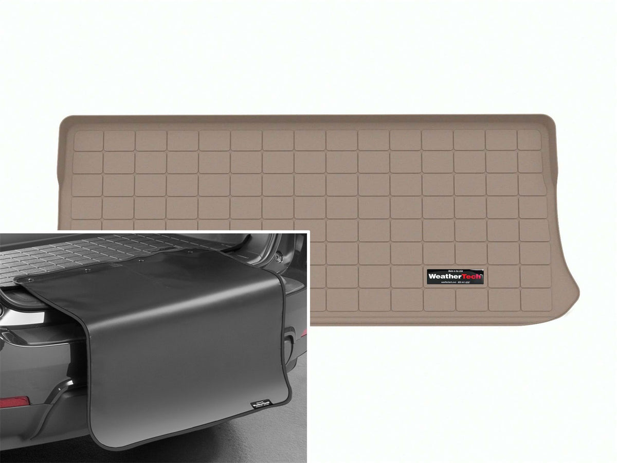 Weathertech - Cargo Liner w/Bumper Protector - Tan Behind 3rd Row Seating 23-26 Benz EQS - 411561SK