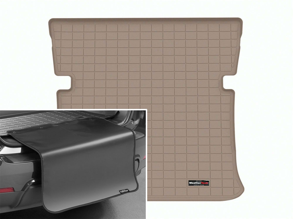 Weathertech - Cargo Liner w/Bumper Protector - Tan Behind 2nd Row Seating 23-26 Benz EQS - 411562SK