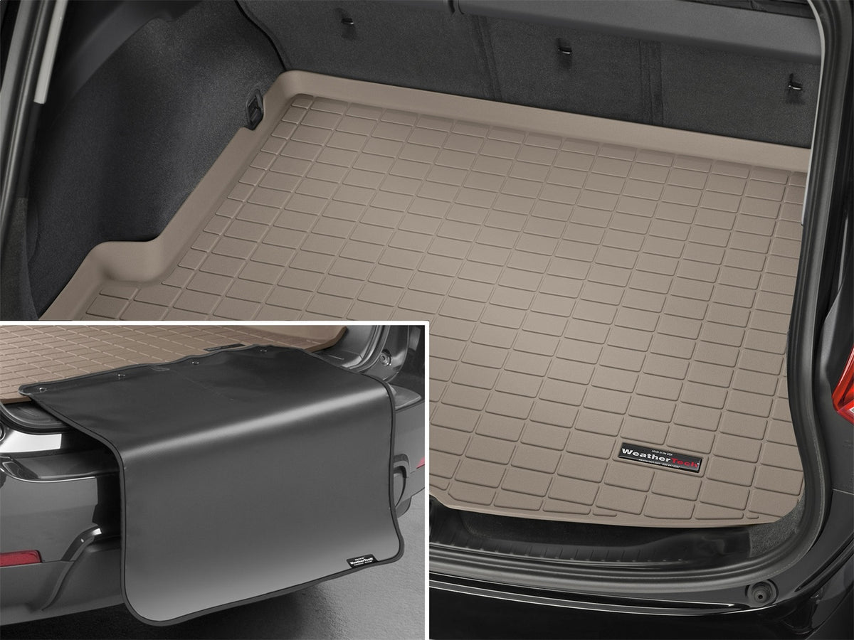 Weathertech - Cargo Liner w/Bumper Protector - Tan Behind 2nd Row Seating 24-25 Panamera - 411781SK
