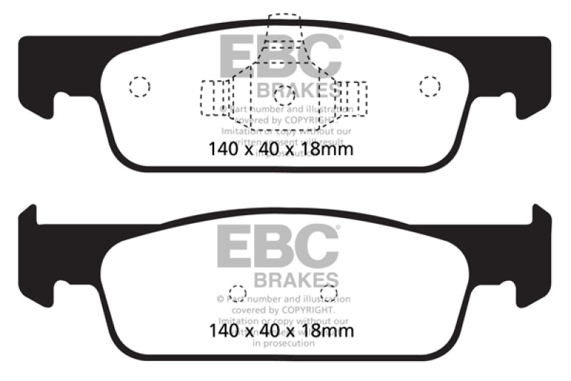 EBC 2016-2017 Smart Fortwo 0.9L Turbo Yellowstuff Front Brake Pads - DP42146R