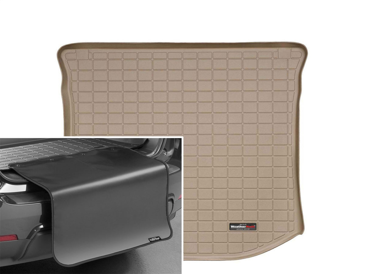Weathertech - Cargo Liner w/Bumper Protector - Tan Behind 2nd Row Seating 11-21 Grand Cherokee / 22 Grand Cherokee WK - 
