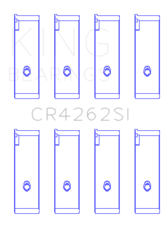 King Engine Bearings Suzuki J18K/J20A (Size +0.50mm) Connecting Rod Bearing Set - CR4262SI0.5