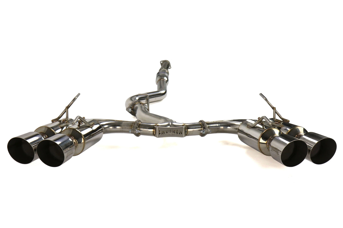 Invidia 08-14 Subaru WRX Hatchback Gemini/R400 Stainless Steel Tip Cat-back Exhaust - HS08ST5GM4SS