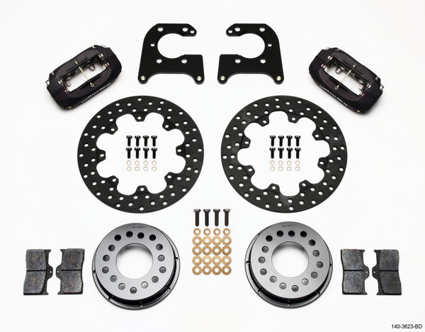 Wilwood Forged Dynalite Rear Drag Kit Drilled Rotor Big Ford 2.50in Offset - 140-3623-BD by Wilwood