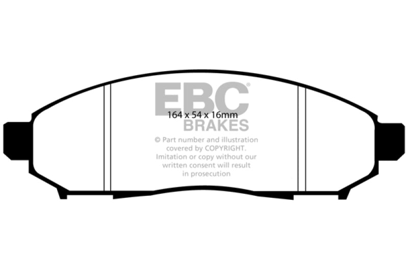 EBC 05+ Nissan Frontier 2.5 2WD Yellowstuff Front Brake Pads - DP41747R
